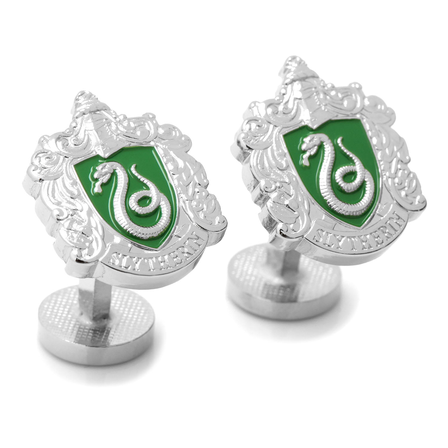 Harry Potter Slytherin Crest Cufflinks - Cufflinks.com - Flyclothing LLC