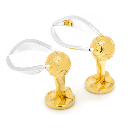 Harry Potter Golden Snitch 3D Cufflinks - Cufflinks.com - Flyclothing LLC