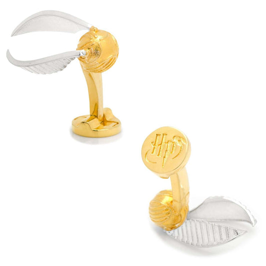 Harry Potter Golden Snitch 3D Cufflinks - Cufflinks.com - Flyclothing LLC