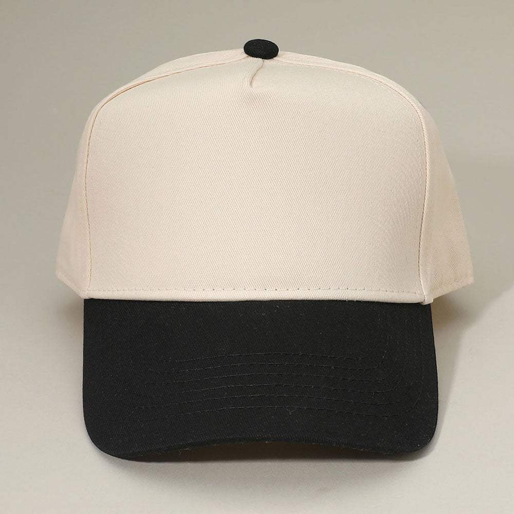 Classic Two Tone Adjustable Canvas Baseball Cap - Madeline Love - Flyclothing LLC