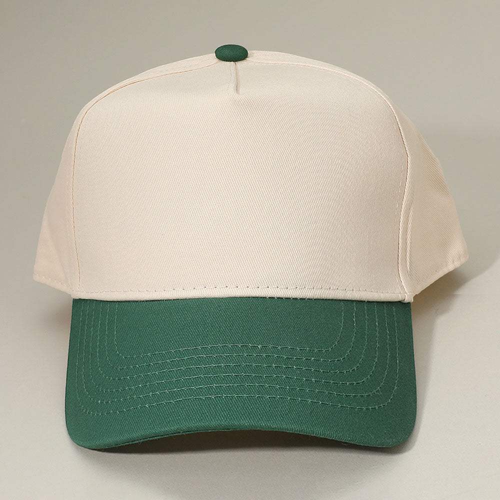 Classic Two Tone Adjustable Canvas Baseball Cap - Madeline Love - Flyclothing LLC