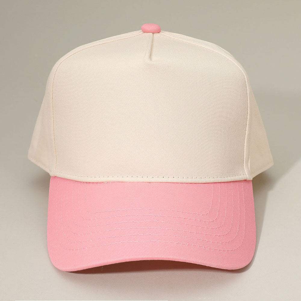 Classic Two Tone Adjustable Canvas Baseball Cap - Madeline Love - Flyclothing LLC