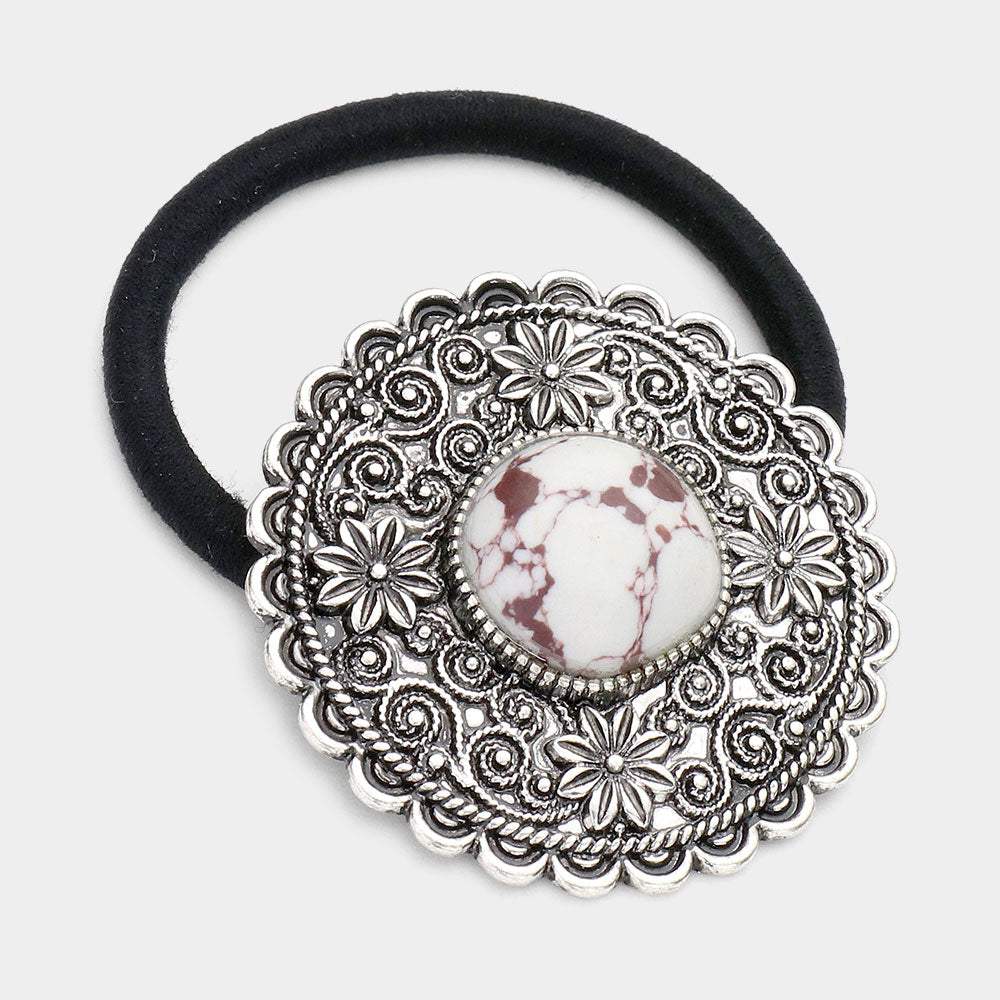 Round Natural Stone Stretch Hairband - Madeline Love - Flyclothing LLC