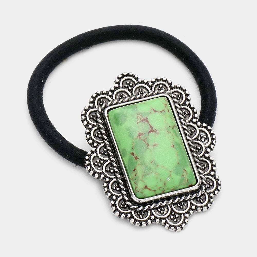 Rectangle Natural Stone Stretch Hairband - Madeline Love - Flyclothing LLC