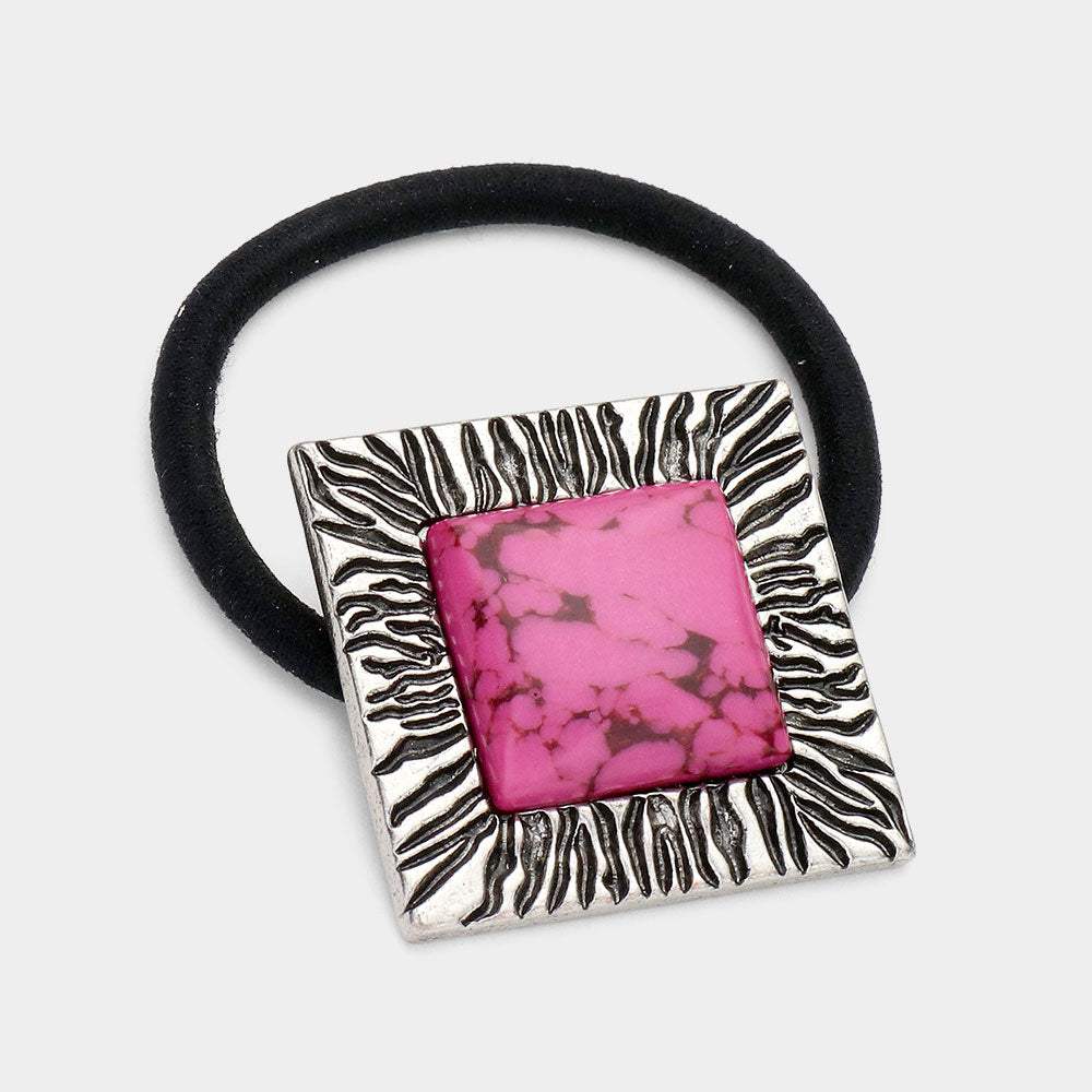 Square Natural Stone Stretch Hairband - Madeline Love - Flyclothing LLC