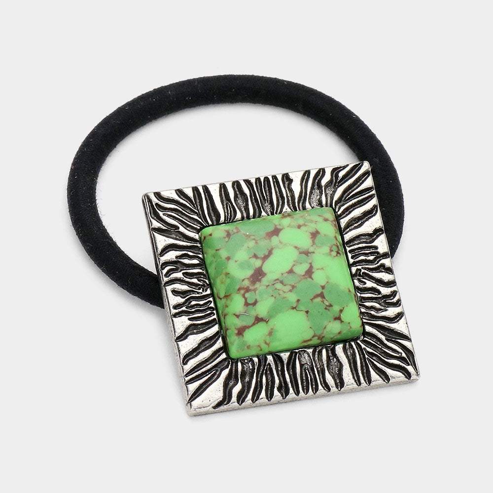 Square Natural Stone Stretch Hairband - Madeline Love - Flyclothing LLC