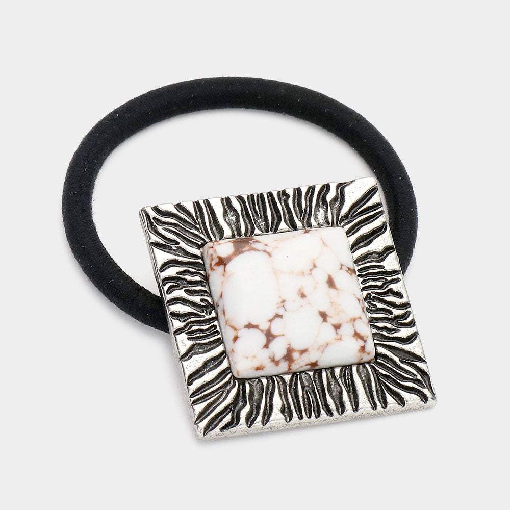 Square Natural Stone Stretch Hairband - Madeline Love - Flyclothing LLC