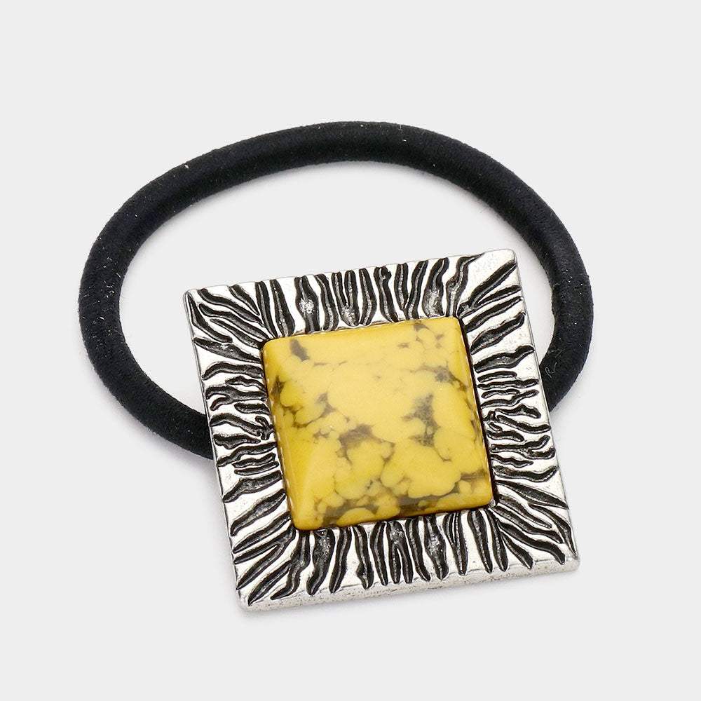 Square Natural Stone Stretch Hairband - Madeline Love - Flyclothing LLC