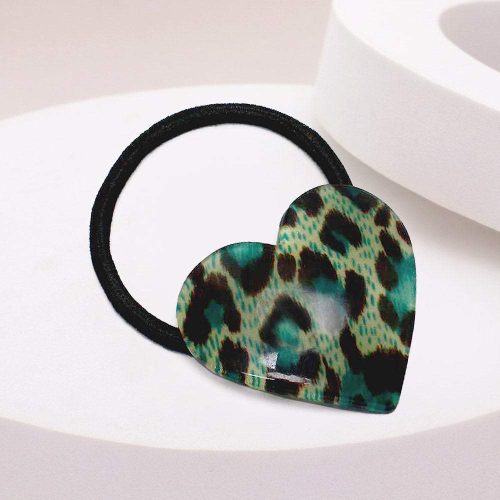 Heart Leopard Print Hair Band - Madeline Love - Flyclothing LLC