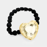 Crystal Heart Accented Stretch Hair Band - Madeline Love - Flyclothing LLC