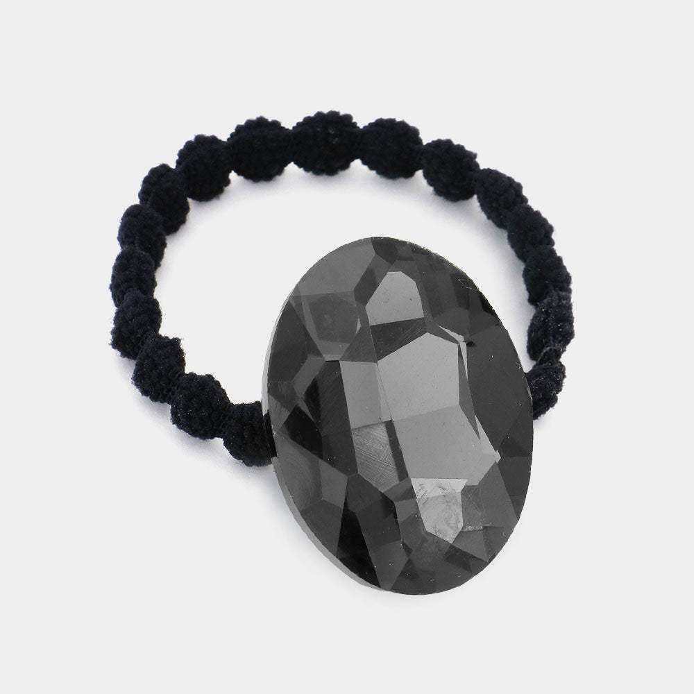 Crystal Oval Accented Stretch Hairband - Madeline Love - Flyclothing LLC