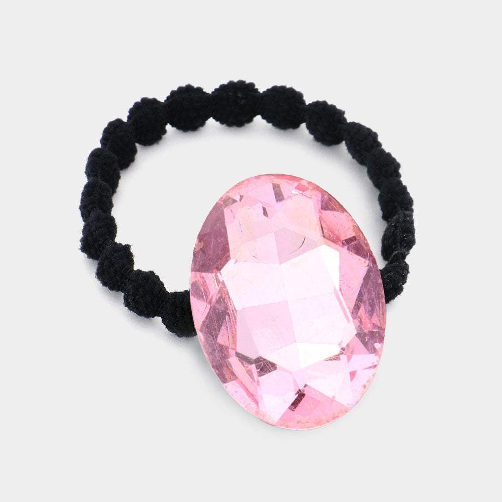 Crystal Oval Accented Stretch Hairband - Madeline Love - Flyclothing LLC