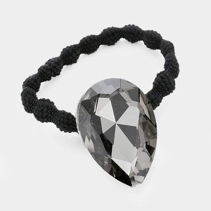 Crystal Teardrop Accented Stretch Hair Band - Madeline Love - Flyclothing LLC