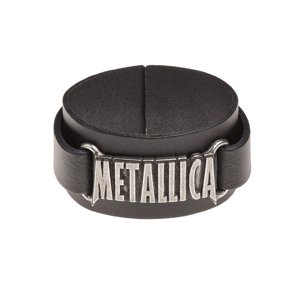 Alchemy Metallica Logo Leather Wriststrap Bracelet