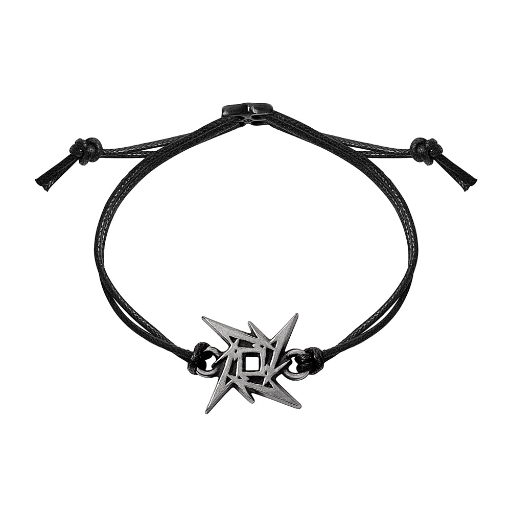 Alchemy Rocks Metallica: Ninja Star Waxed Cord Logo Wriststrap