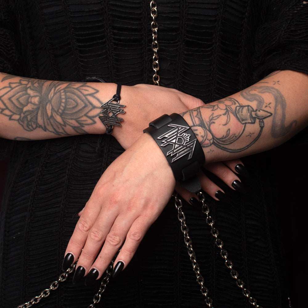 Alchemy Gothic Sleep Token Leather Wrist Strap Bracelet - Alchemy Gothic - Flyclothing LLC