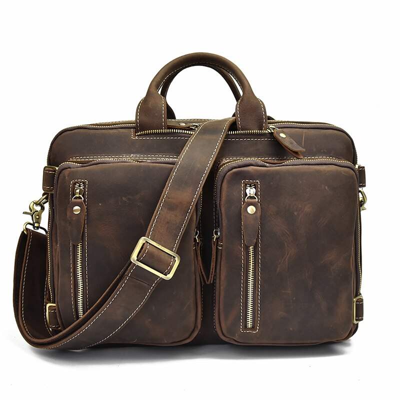 Dublin Leather Backpack Briefcase 2-in-1 - Classy Leather Bags - Flyclothing LLC
