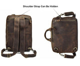 Dublin Leather Backpack Briefcase 2-in-1 - Classy Leather Bags - Flyclothing LLC
