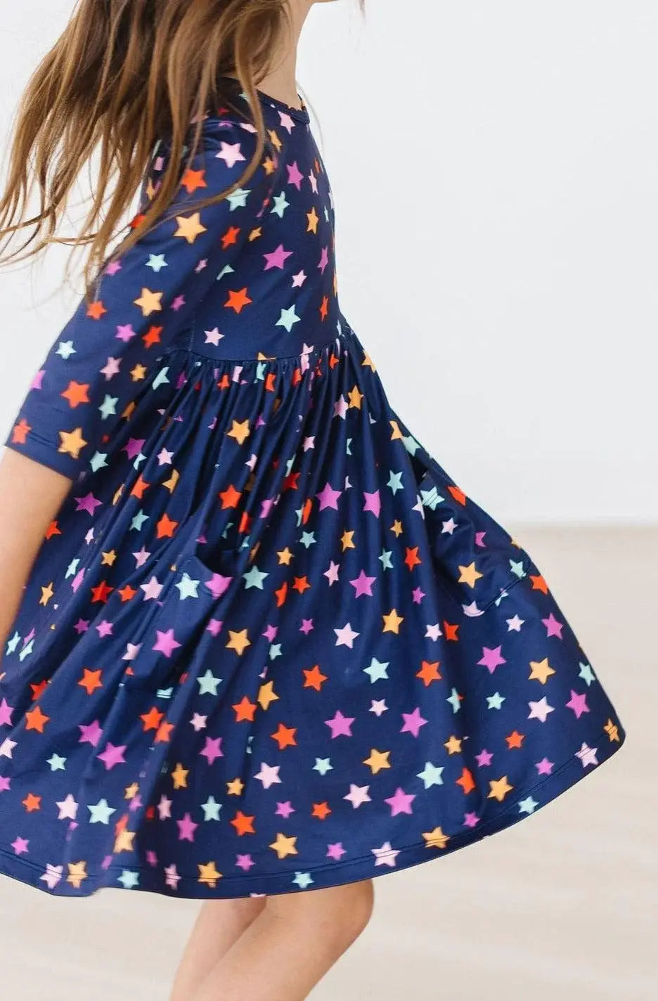 Halloween Stars 3/4 Sleeve Pocket Twirl Dress - Mila & Rose ® - Flyclothing LLC