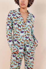 The Halloweenies | Halloween Dogs SleepDeep™ Women’s Long Sleeve Pajama Set - Shinesty - Flyclothing LLC