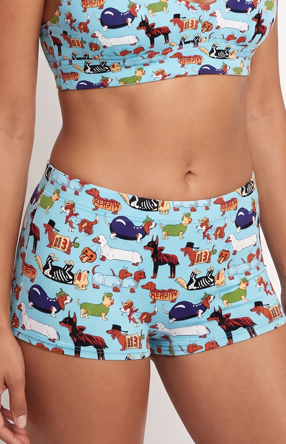 The Halloweenies | Halloween Dogs Modal Boyshort Underwear