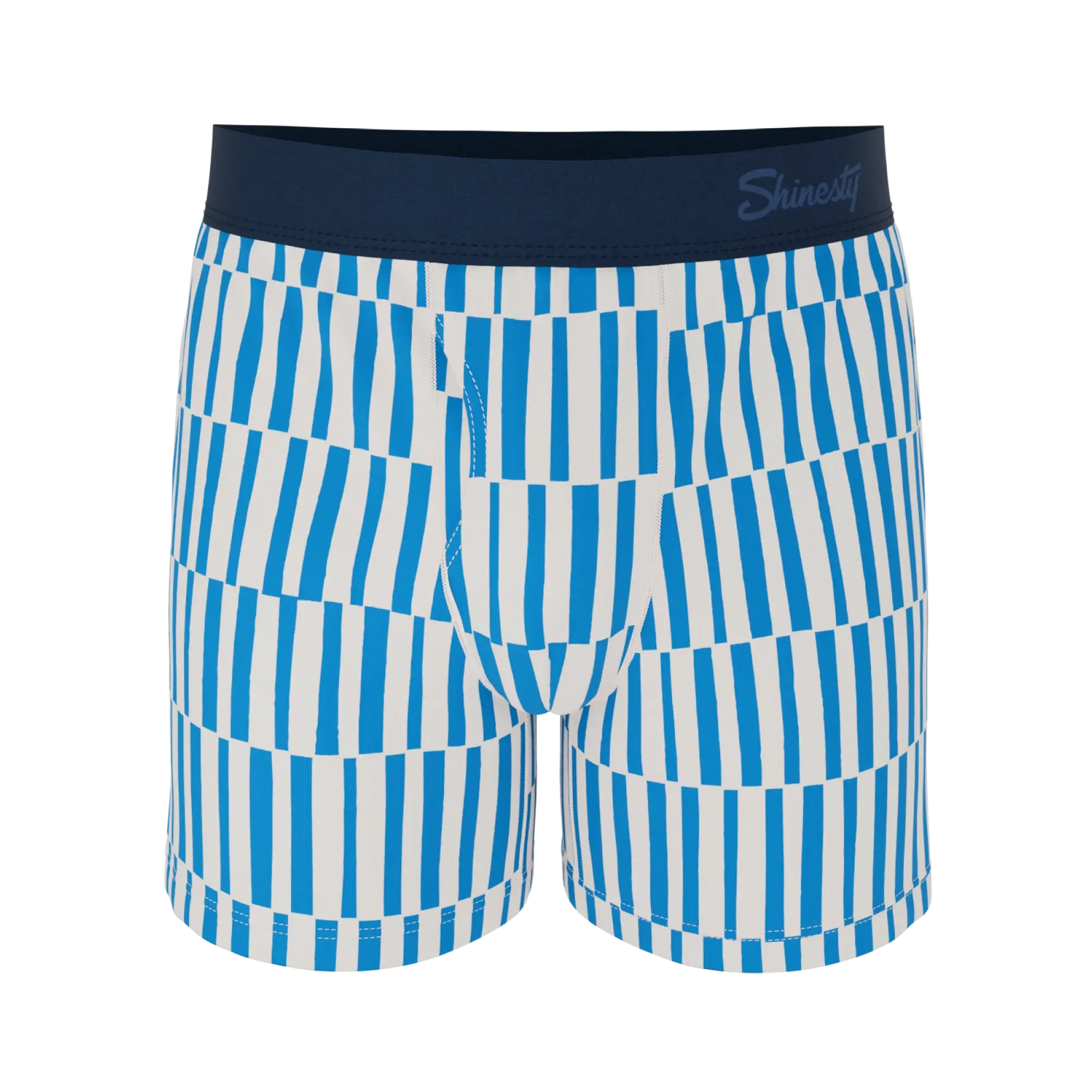 The Hamptons | Blue Mosaic Stripe Boxers - Shinesty - Flyclothing LLC