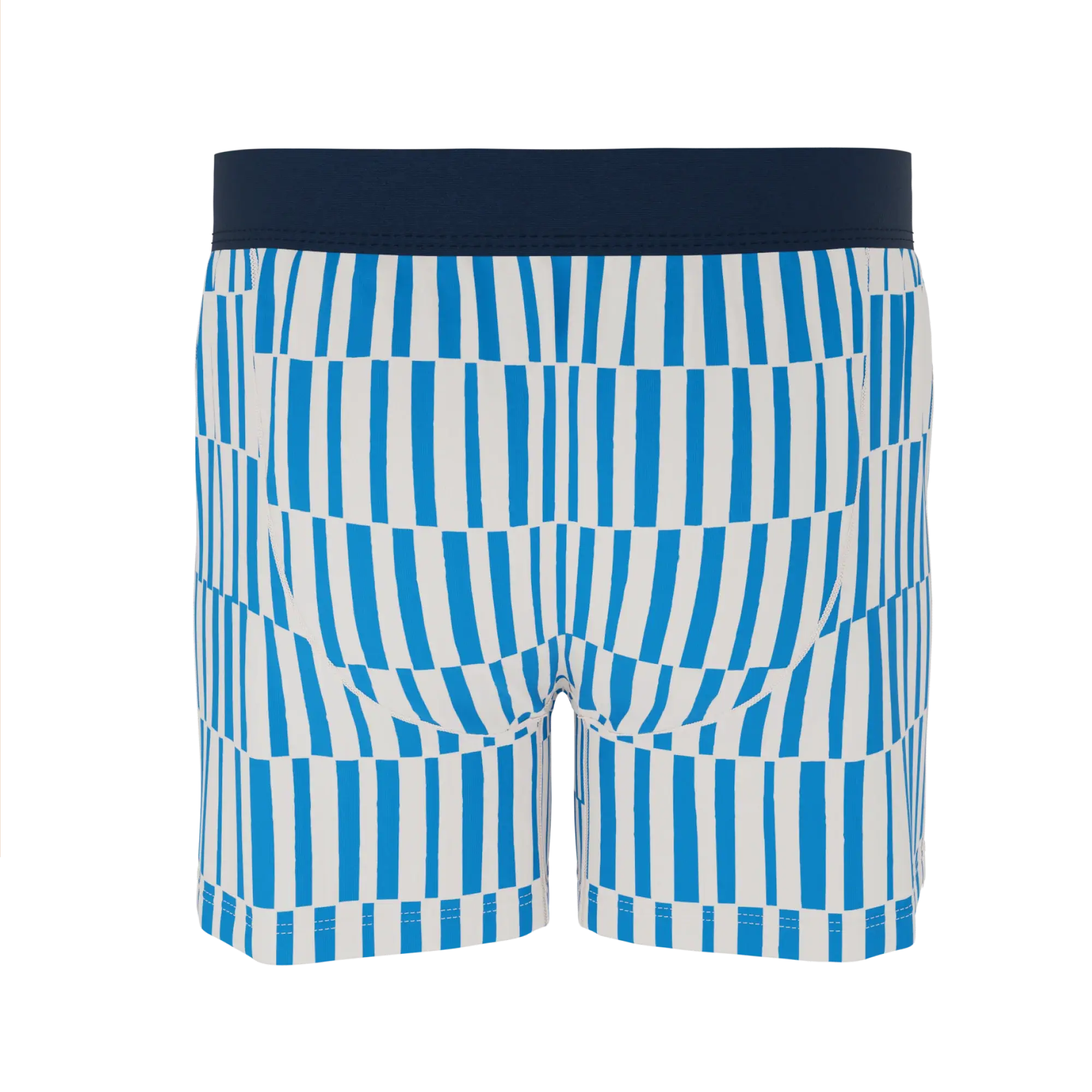 The Hamptons | Blue Mosaic Stripe Boxers - Shinesty - Flyclothing LLC