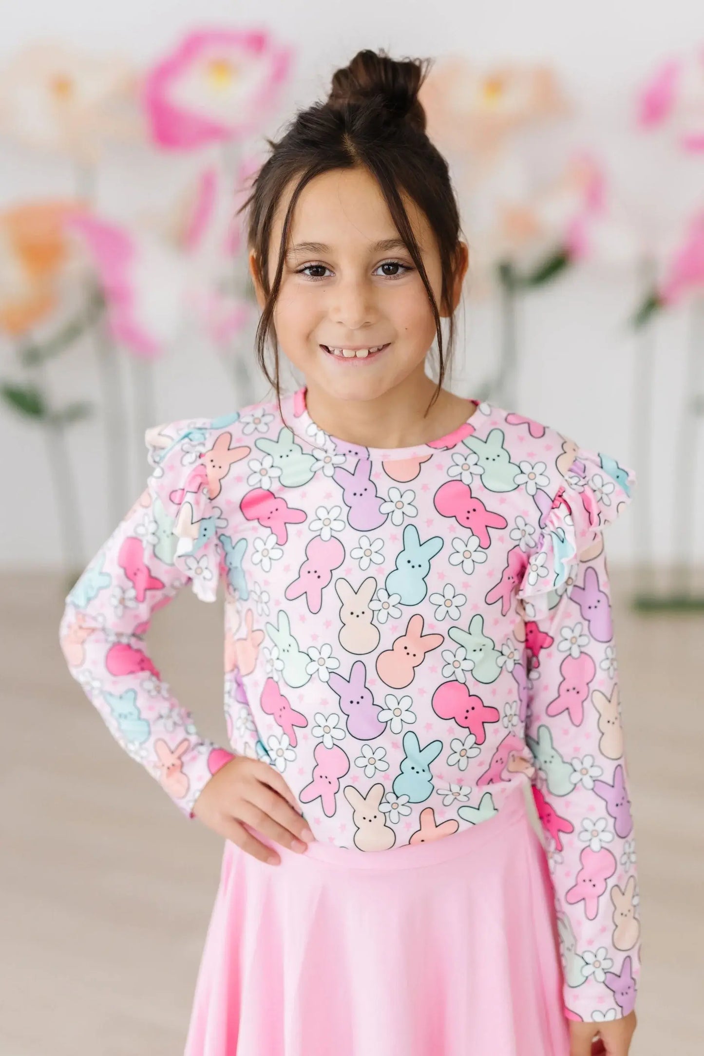 Hangin with My Peeps L/S Ruffle Tee - Mila & Rose ® - Flyclothing LLC