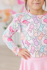 Hangin with My Peeps L/S Ruffle Tee - Mila & Rose ® - Flyclothing LLC
