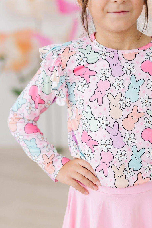 Hangin with My Peeps L/S Ruffle Tee - Mila & Rose ® - Flyclothing LLC