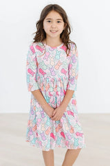 Hangin with my Peeps 3/4 Sleeve Pocket Twirl Dress - Mila & Rose ® - Flyclothing LLC