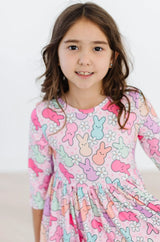 Hangin with my Peeps 3/4 Sleeve Pocket Twirl Dress - Mila & Rose ® - Flyclothing LLC