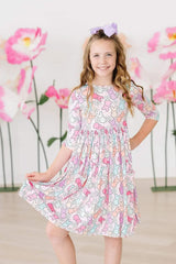 Hangin with my Peeps 3/4 Sleeve Pocket Twirl Dress - Mila & Rose ® - Flyclothing LLC