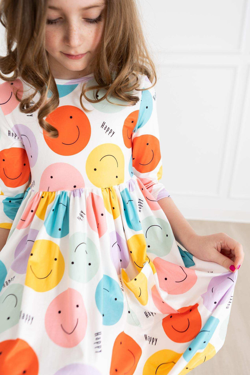 Happy Days 3/4 Pocket Twirl Dress - Mila & Rose ® - Flyclothing LLC