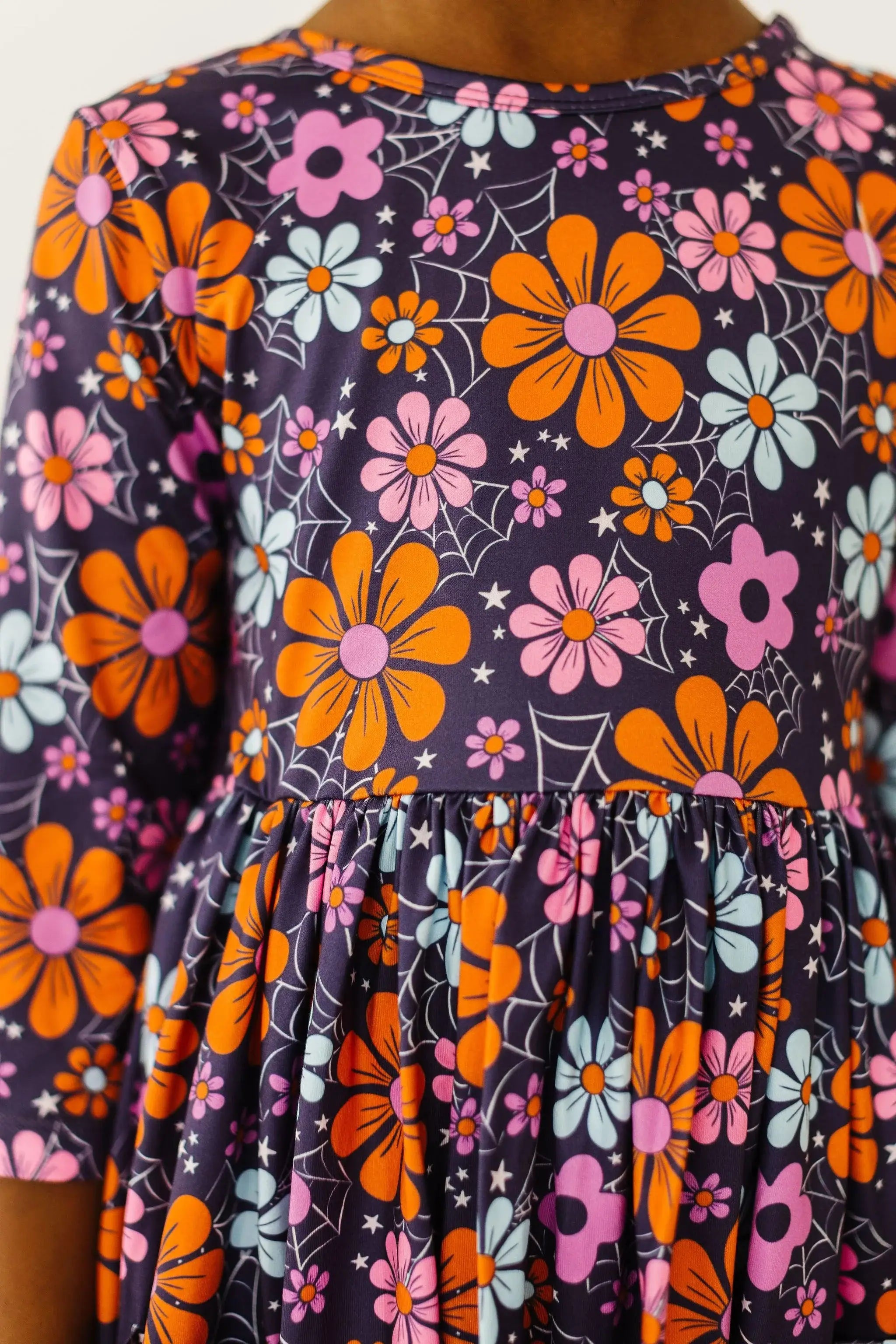 Haunted Garden 3/4 Sleeve Pocket Twirl Dress - Mila & Rose ® - Flyclothing LLC