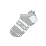 The Haze | Grey and White Stripe Heel Hammock™ Ankle Socks - Shinesty - Flyclothing LLC