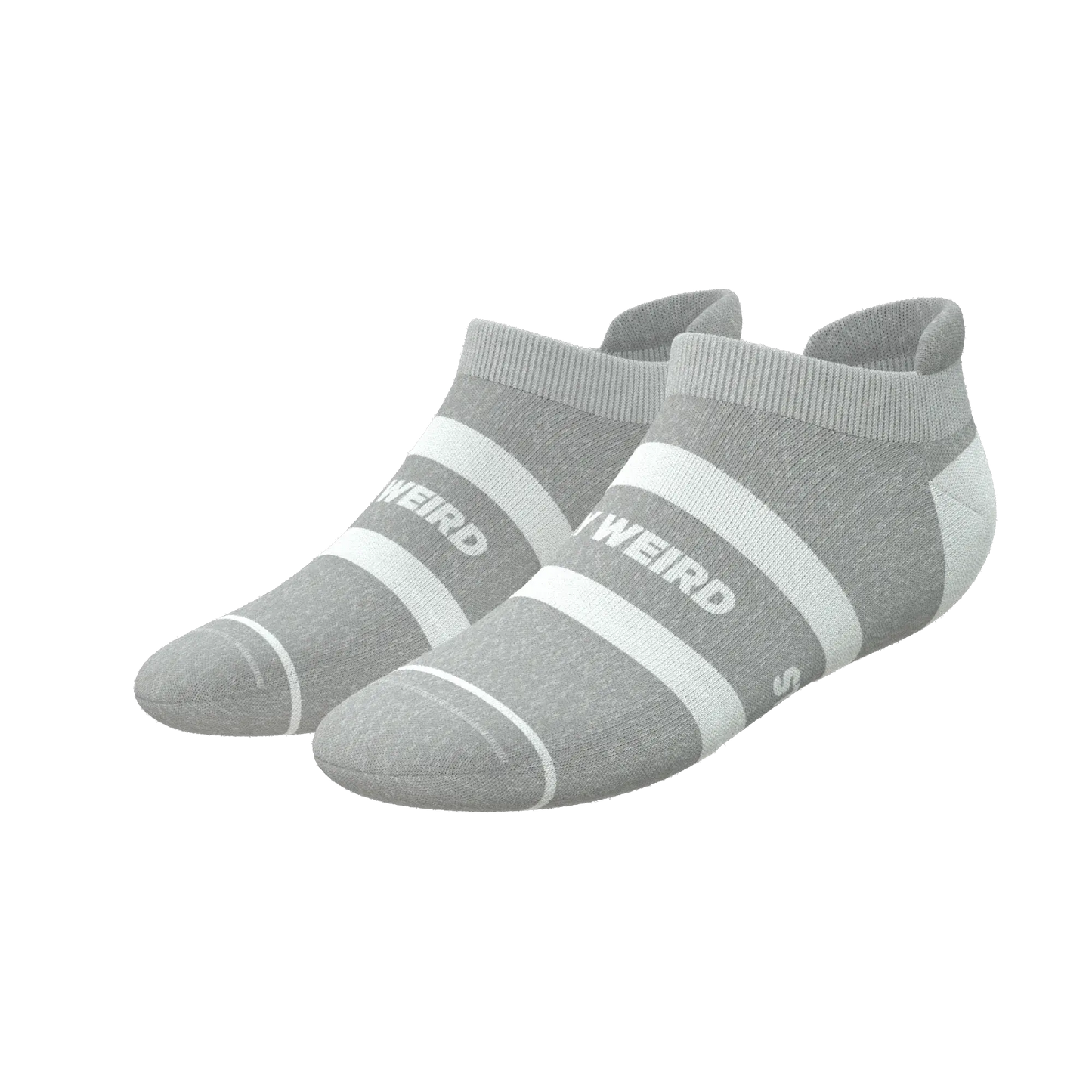 The Haze | Grey and White Stripe Heel Hammock™ Ankle Socks - Shinesty - Flyclothing LLC