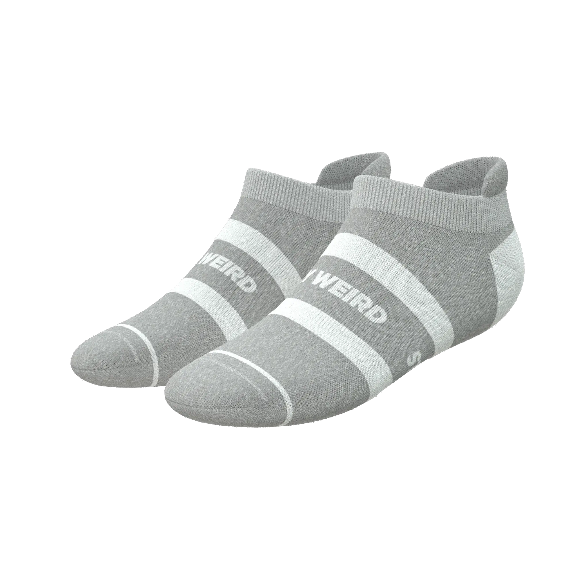 The Haze | Grey and White Stripe Heel Hammock™ Ankle Socks - Shinesty - Flyclothing LLC