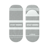 The Haze | Grey and White Stripe Heel Hammock™ Ankle Socks - Shinesty - Flyclothing LLC