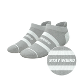 The Haze | Grey and White Stripe Heel Hammock™ Ankle Socks - Shinesty - Flyclothing LLC