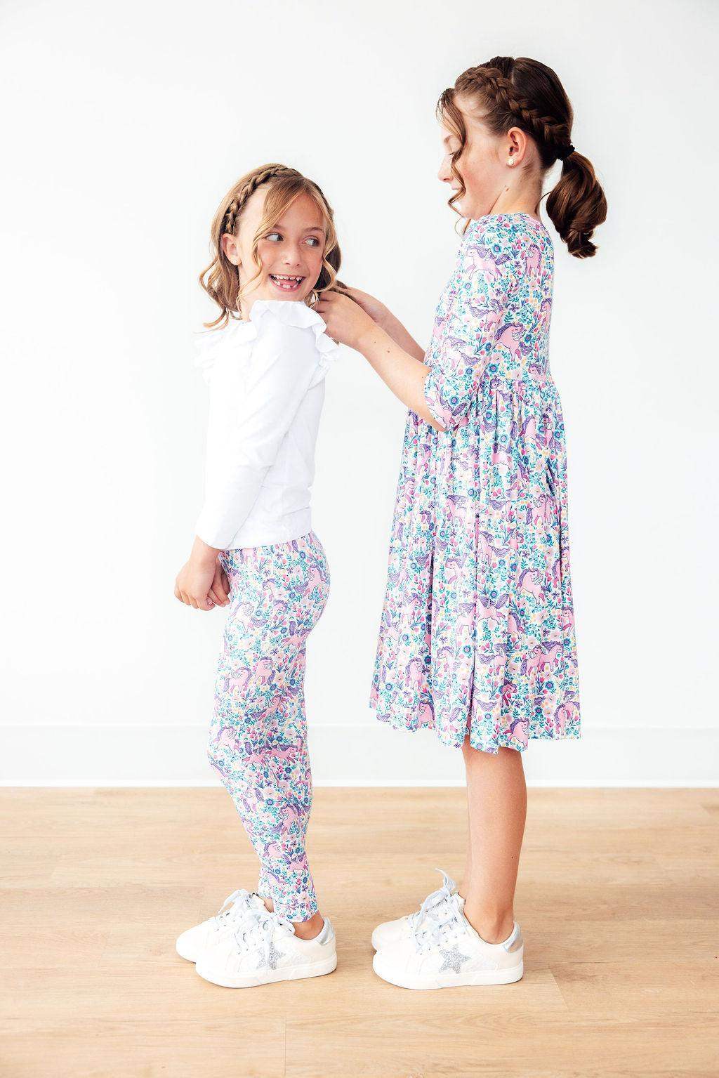 Head in the Clouds 3/4 Sleeve Pocket Twirl Dress - Mila & Rose ® - Flyclothing LLC