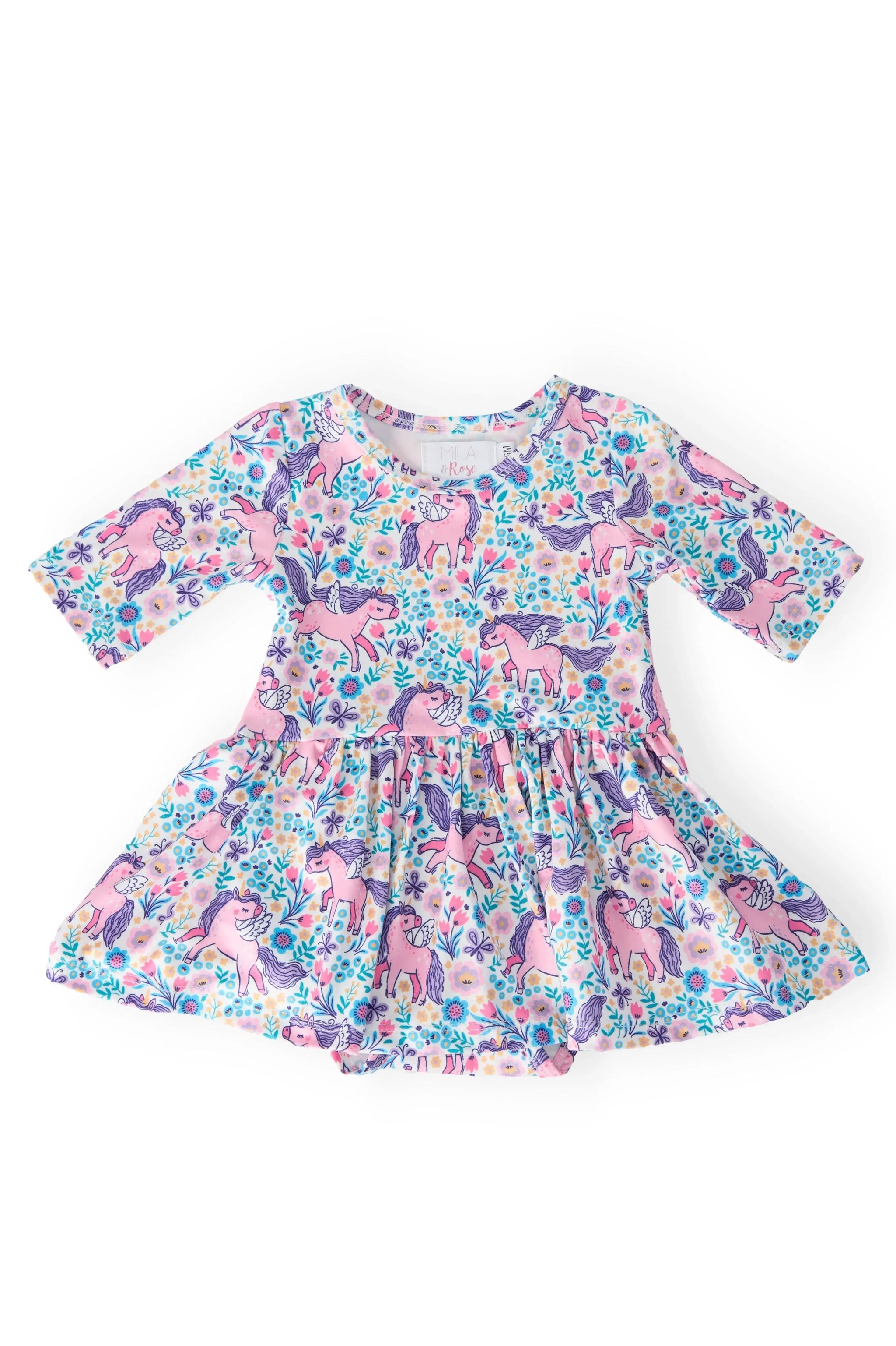Head in the Clouds 3/4 Sleeve Twirl Bodysuit - Mila & Rose ® - Flyclothing LLC