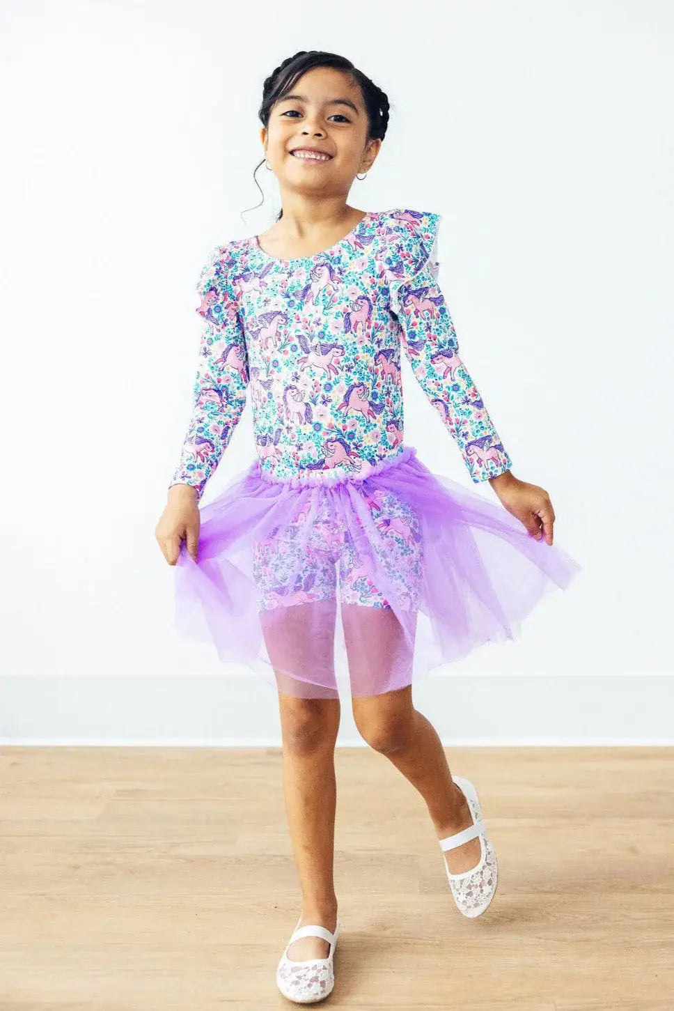 Head in the Clouds L/S Flutter Sleeve Leotard - Mila & Rose ® - Flyclothing LLC