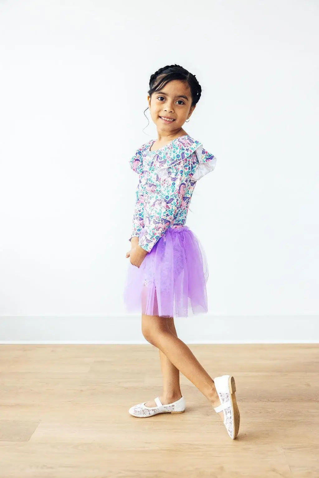 Head in the Clouds L/S Flutter Sleeve Leotard - Mila & Rose ® - Flyclothing LLC