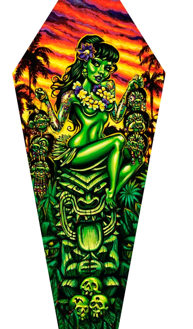 Black Market Art Company Head Salesman & Stretched Coffin Canvas Print