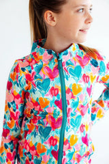 Heart Hustle Full-Zip Ruffle Active Jacket - Mila & Rose ® - Flyclothing LLC