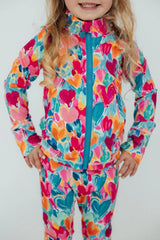 Heart Hustle Full-Zip Ruffle Active Jacket - Mila & Rose ® - Flyclothing LLC