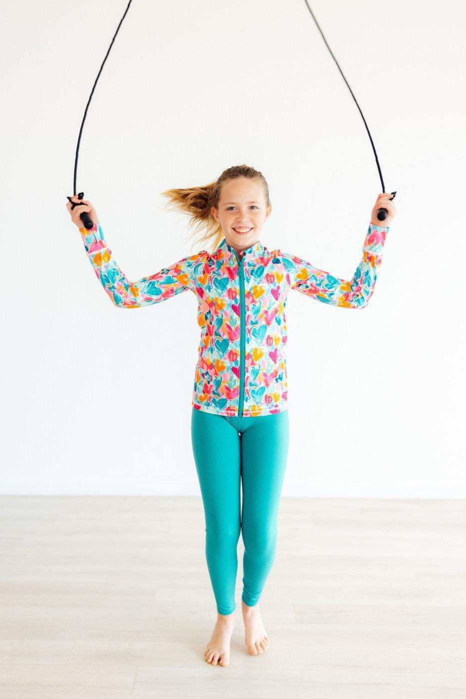 Heart Hustle Full-Zip Ruffle Active Jacket - Mila & Rose ® - Flyclothing LLC