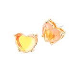 Heart Stone Stud Earrings - Madeline Love - Flyclothing LLC