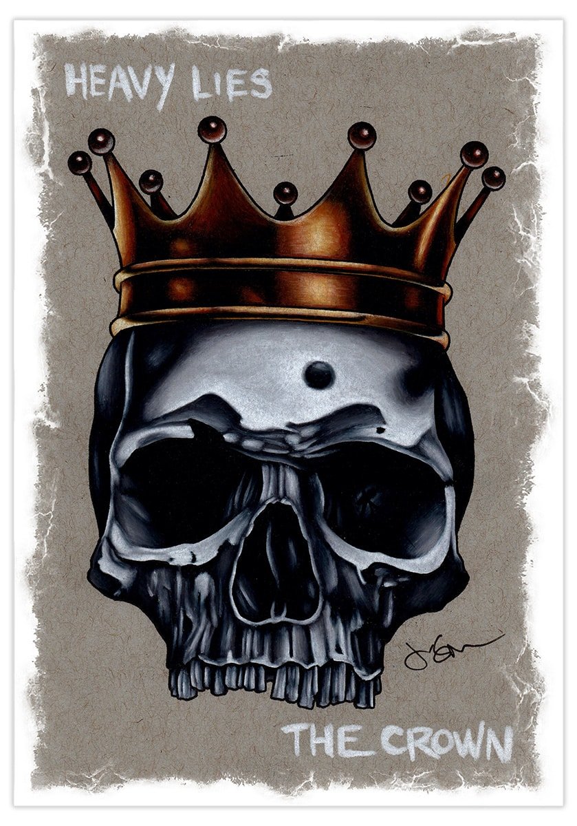 Black Market Art Company Heavy Lies The Crown Print